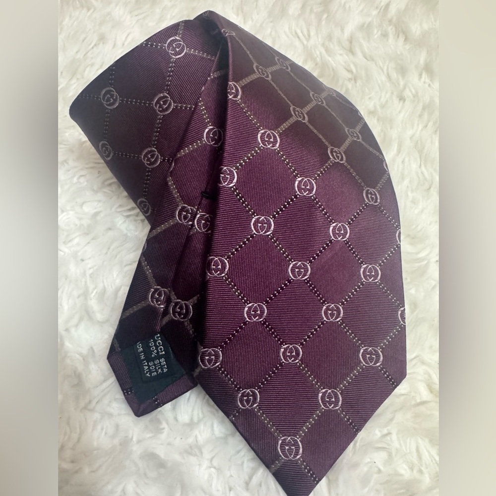 Gucci silk tie wine GG pattern GUCCI | Men's